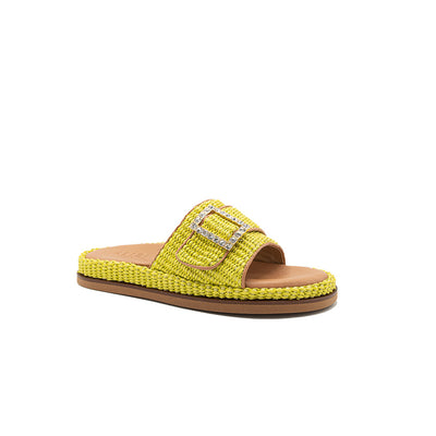 Frida - Lime | Sandali in Rafia