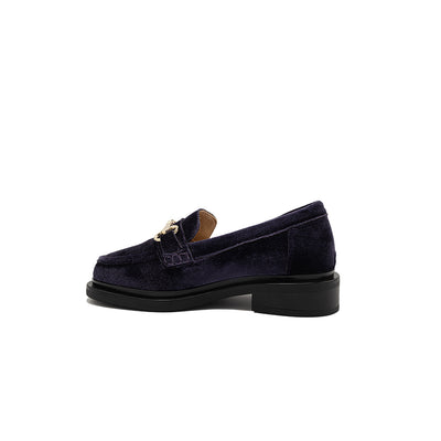Tessa | Purple Velvet Loafers
