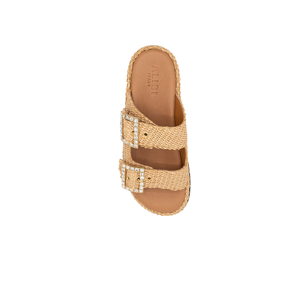 Greta - Beige | Sandali in Rafia