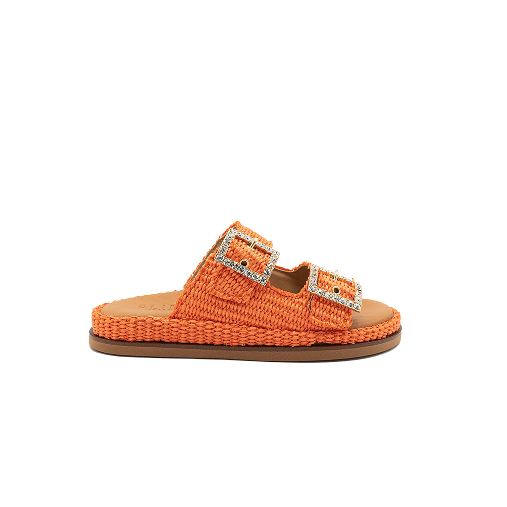 Greta - Orange | Sandali in Rafia