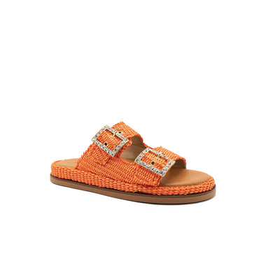 Greta - Orange | Sandali in Rafia