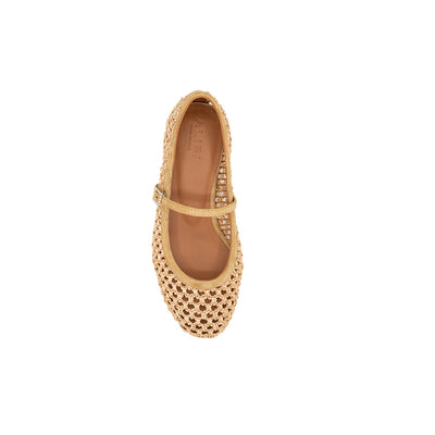 Jane - Beige | Ballerines en raphia