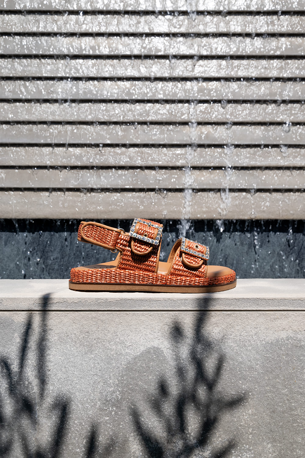 Maya - Brick | Sandali in Rafia