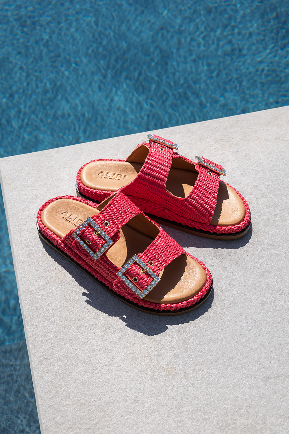 Greta - Coral | Sandali in Rafia