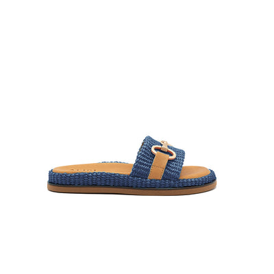 Ester - Navy | Sandalias en Rafia