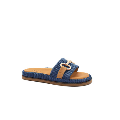 Ester - Navy | Sandalias en Rafia