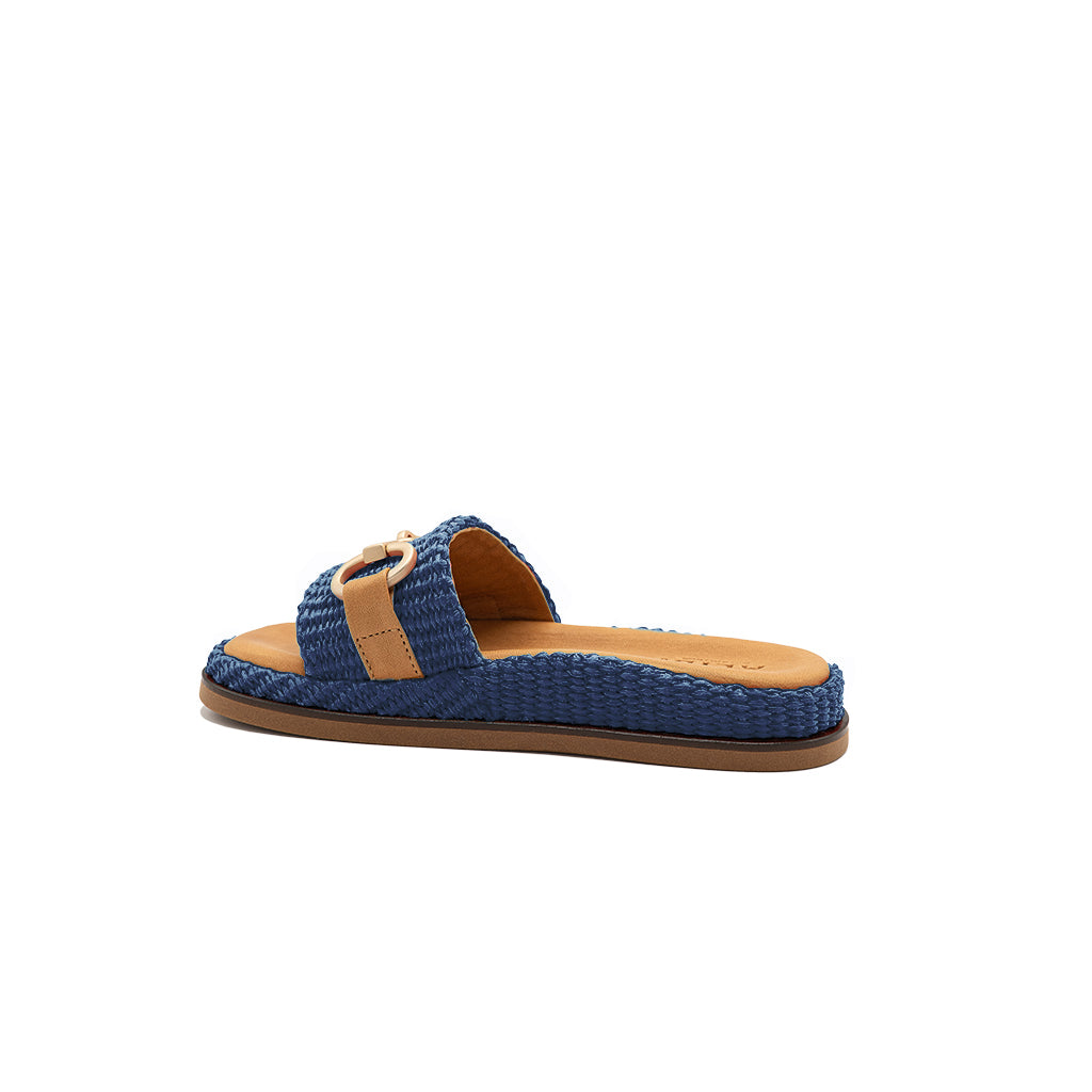 Ester - Navy | Sandalias en Rafia