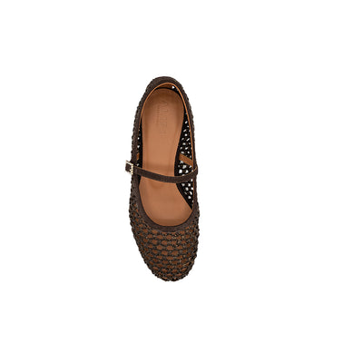 Jane-Brown | Ballerines en raphia