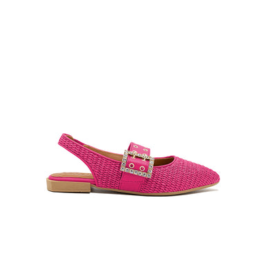 Olga - Fucsia | Ballerine in Rafia