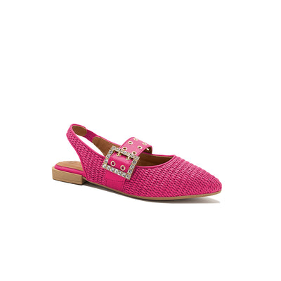 Olga - Fucsia | Ballerine in Rafia
