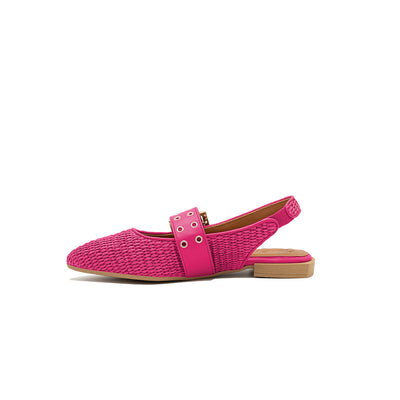 Olga - Fucsia | Ballerine in Rafia