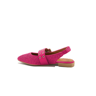 Olga - Fucsia | Ballerine in Rafia