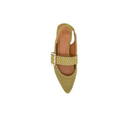 Olga - Olive | Ballerine in Rafia