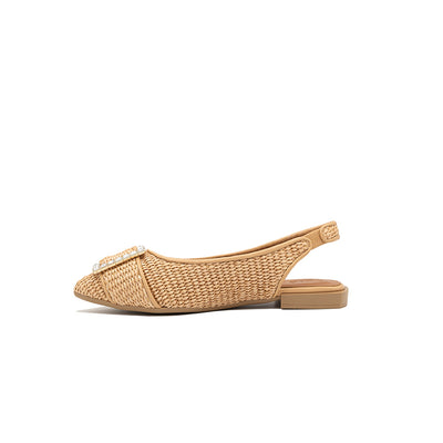 Gilda - Beige | Bailarinas en Rafia