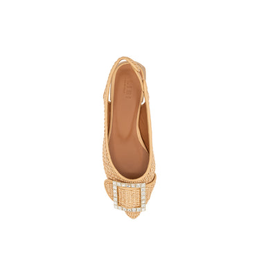 Gilda - Beige | Bailarinas en Rafia
