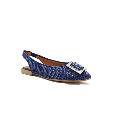 Guild - Navy | Raffia ballet flats