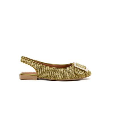 Gilda - Olive | Ballerine in Rafia