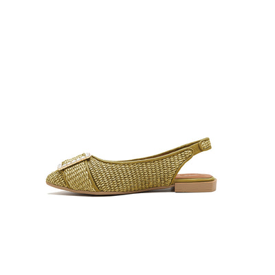 Gilda - Olive | Ballerine in Rafia
