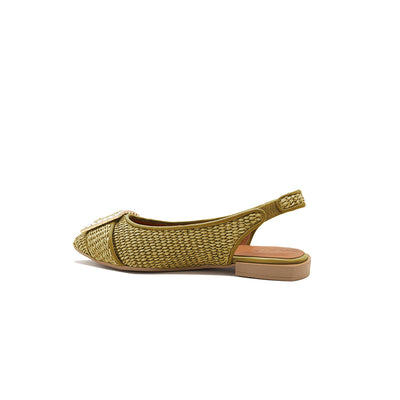Gilda - Olive | Ballerine in Rafia