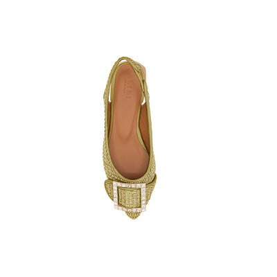 Gilda - Olive | Ballerine in Rafia