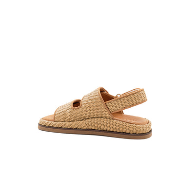 Flora - Beige | Raffia Sandals