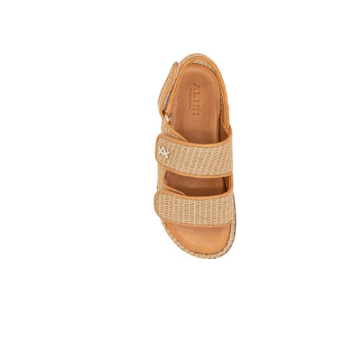 Flora - Beige | Raffia Sandals