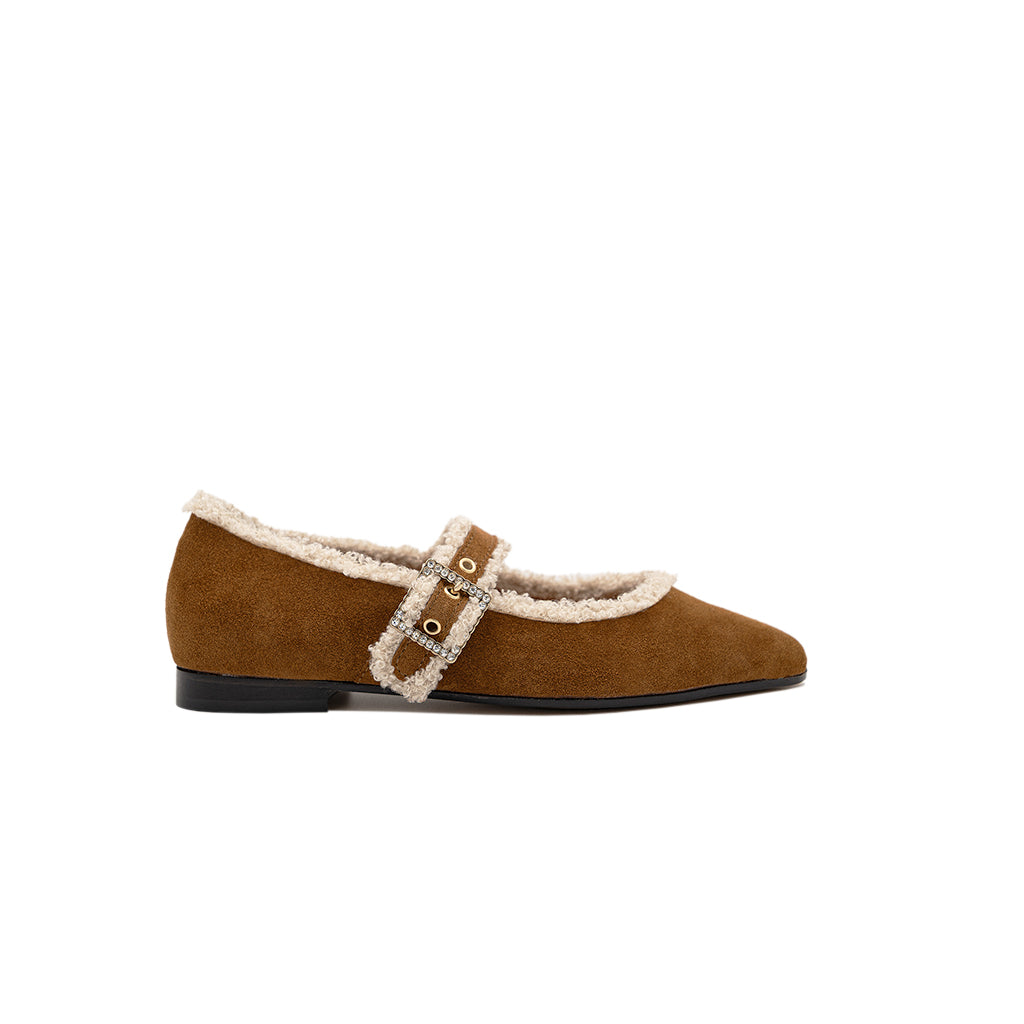Jolie - Camel | Ballerine in Pelle Scamosciata