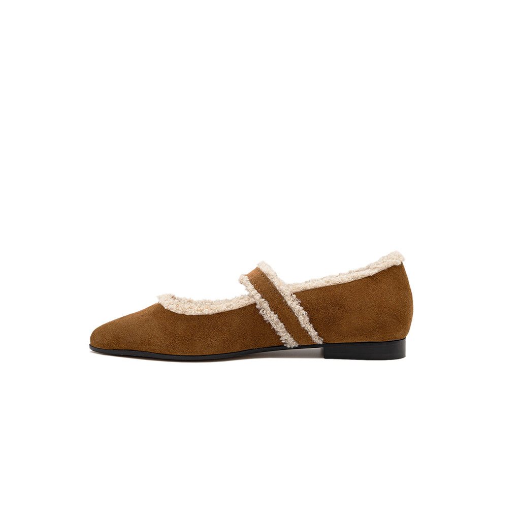 Jolie - Camel | Ballerine in Pelle Scamosciata