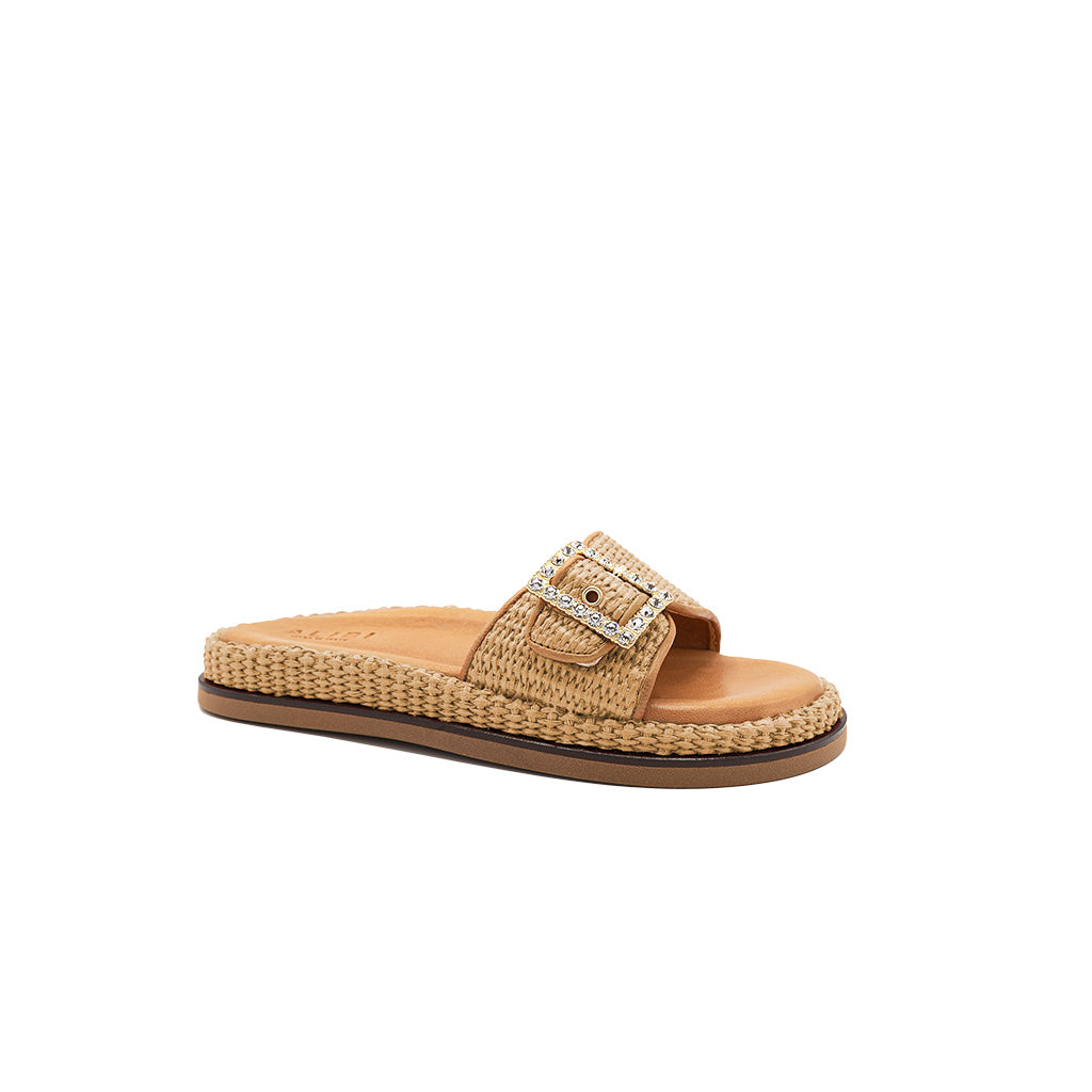 Nina - Beige | Sandalias en Rafia