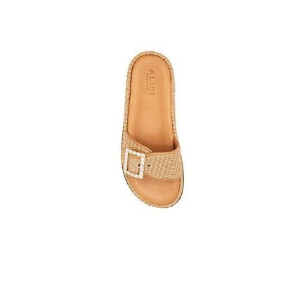 Nina - Beige | Sandalias en Rafia
