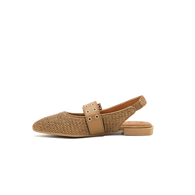Olga - Beige | Ballerine in Rafia