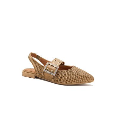 Olga - Beige | Ballerine in Rafia