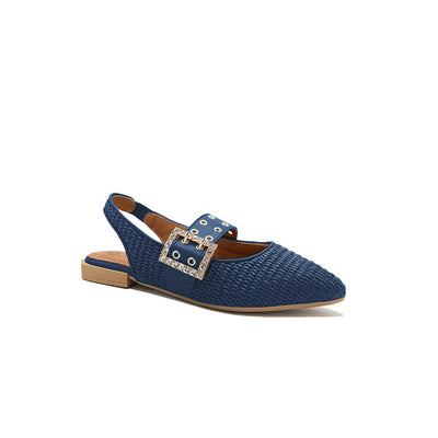 Olga - Navy | Ballerine in Rafia