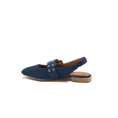 Olga - Navy | Ballerine in Rafia