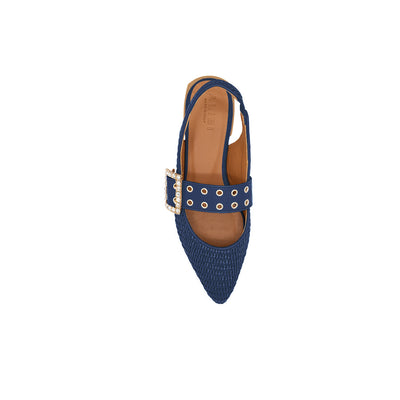 Olga - Navy | Ballerine in Rafia