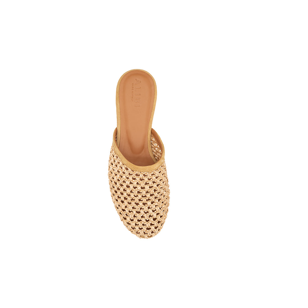 Audrey - Beige | Sabot en raphia