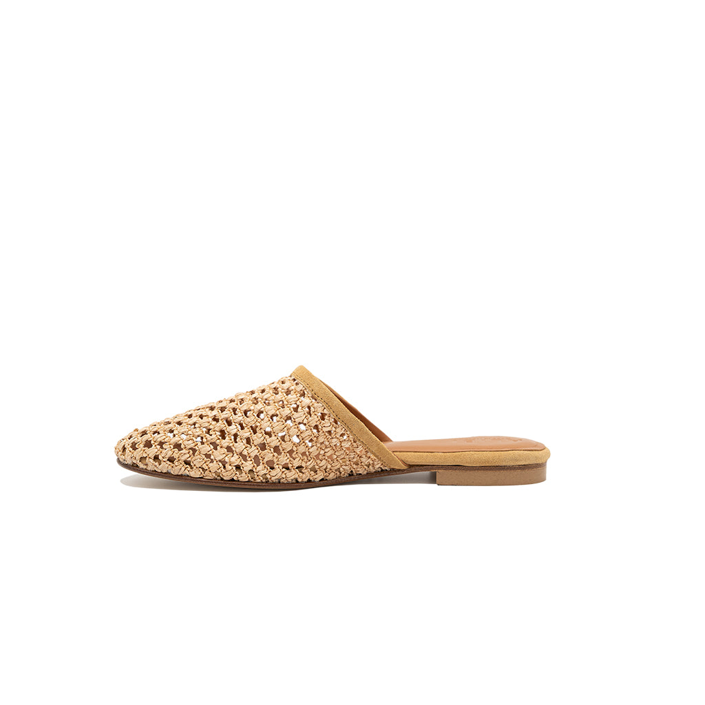 Audrey - Beige | Sabot en raphia