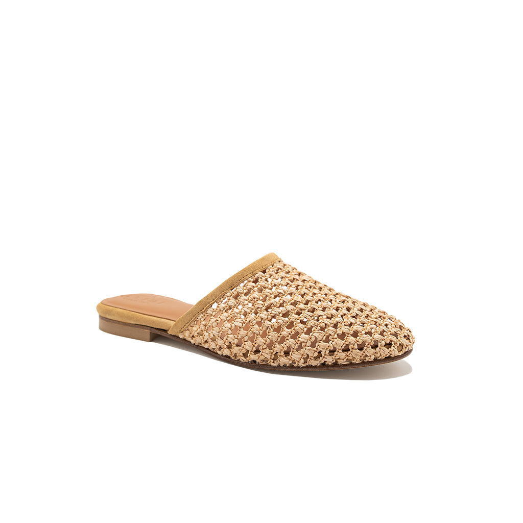 Audrey - Beige | Sabot en raphia