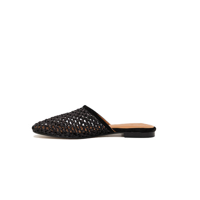 Audrey - Noir | Sabot en raphia