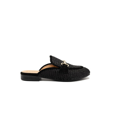 Letizia - Black | Sabot in Rafia