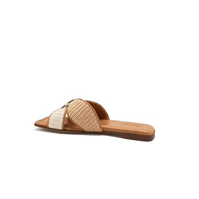Didius - Pearl/Beige | Ciabattine in Rafia