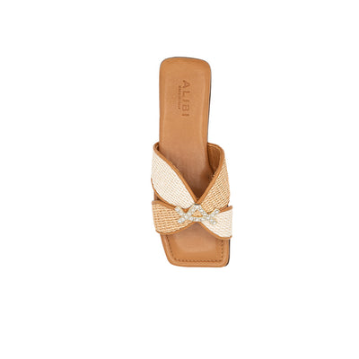 Didius - Pearl/Beige | Ciabattine in Rafia