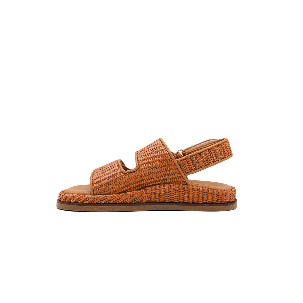 Flora - Brick | Raffia Sandals