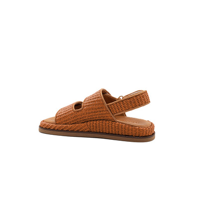 Flora - Brick | Raffia Sandals