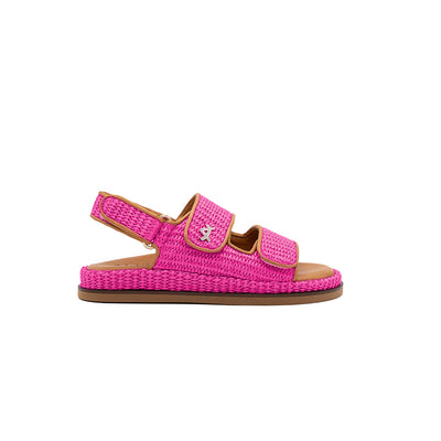 Flora - Fucsia | Sandalias enRafia