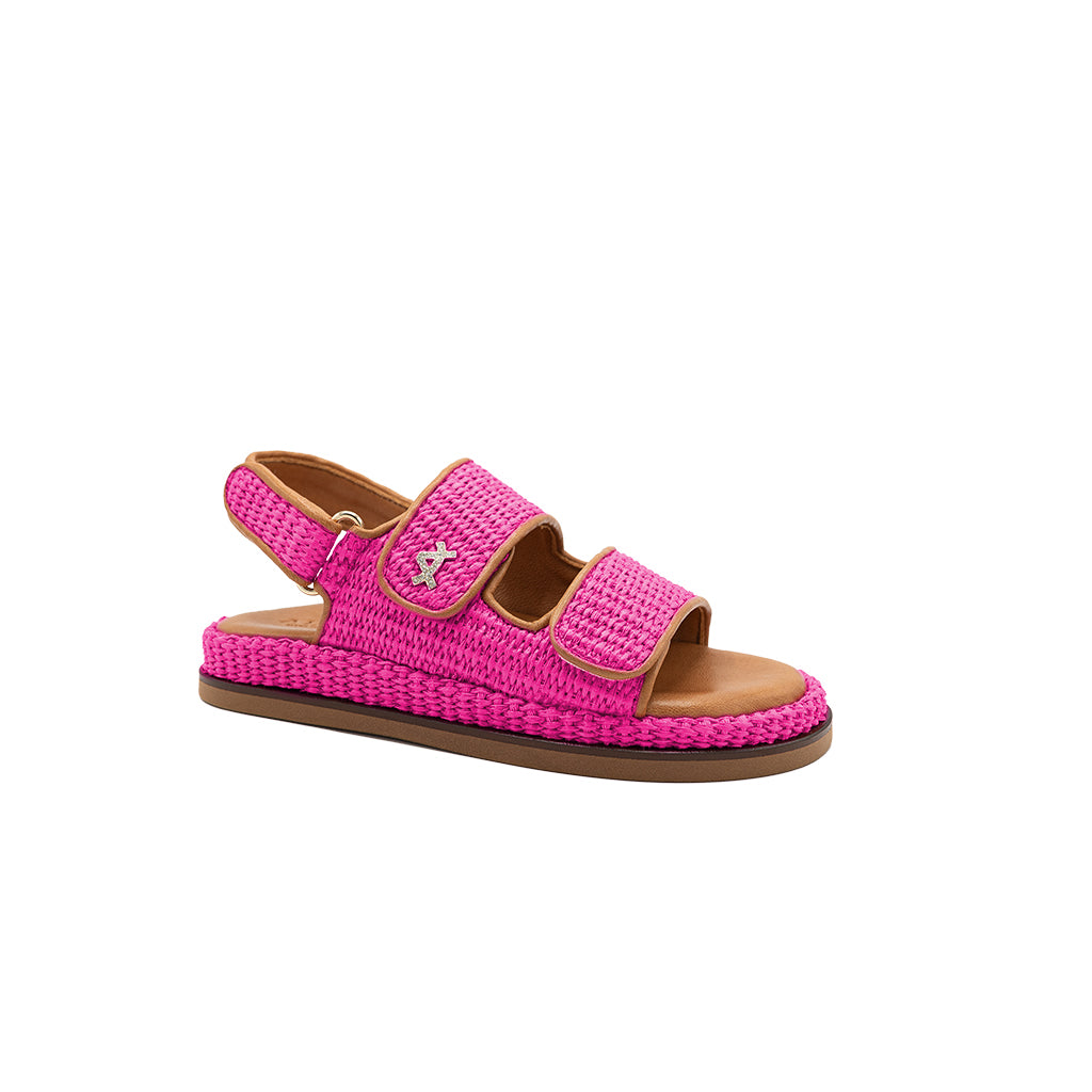 Flora - Fucsia | Sandalias enRafia