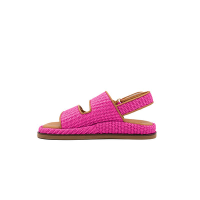 Flora - Fucsia | Sandalias enRafia