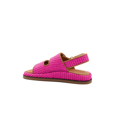 Flora - Fucsia | Sandalias enRafia