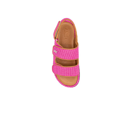 Flora - Fucsia | Sandalias enRafia