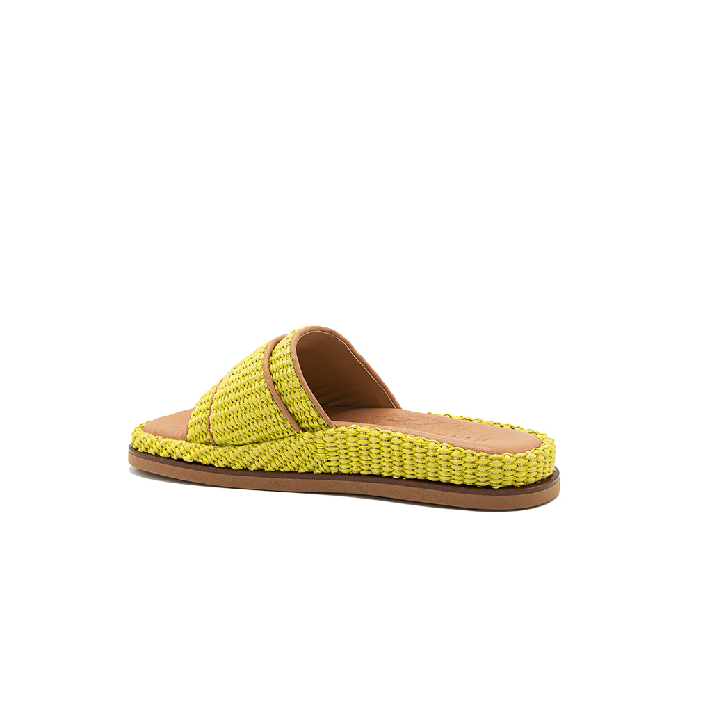 Frida - Lime | Sandali in Rafia